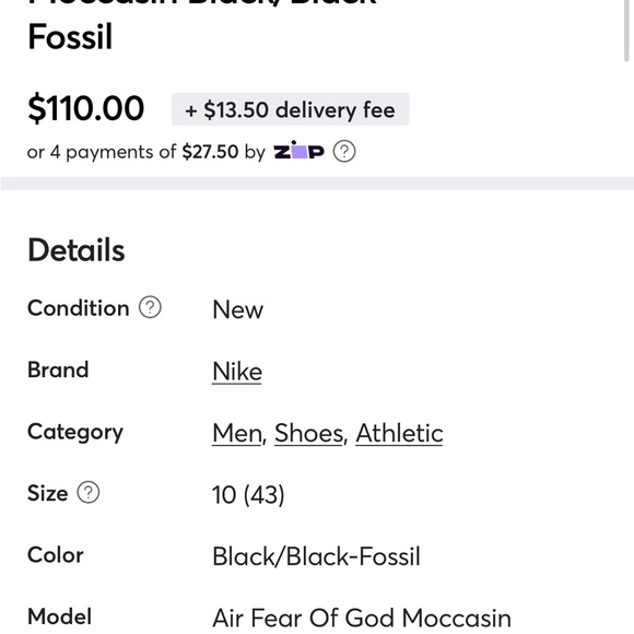 NIKE AIR FEAR OF GOD MOCCASSIN - Picture 5 of 5